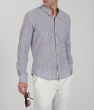 CAMICIA A RIGHE IN LINO