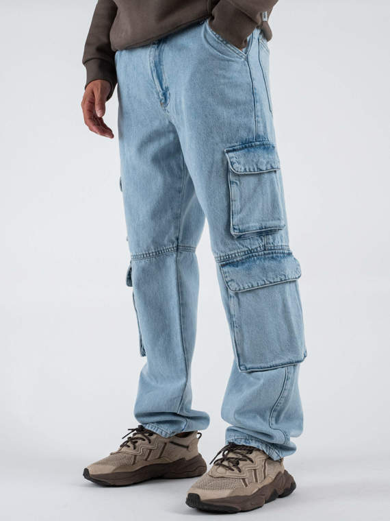 JEANS CARGO CHIARO